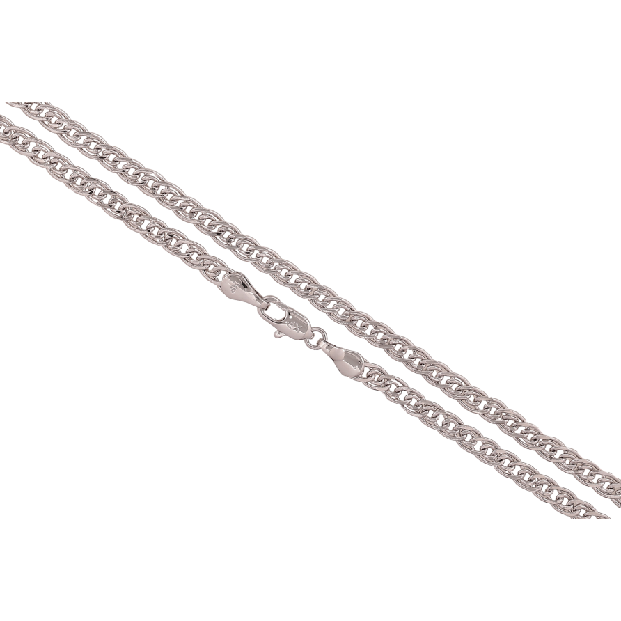 Ланцюжок Xuping колір Родій "Плетіння Нонна" довжина 59см х 4мм фото №1