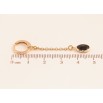 Серьги Xuping M&L цвет 18K подвески на колечках "Черные кристаллы на цепочках" фото №2