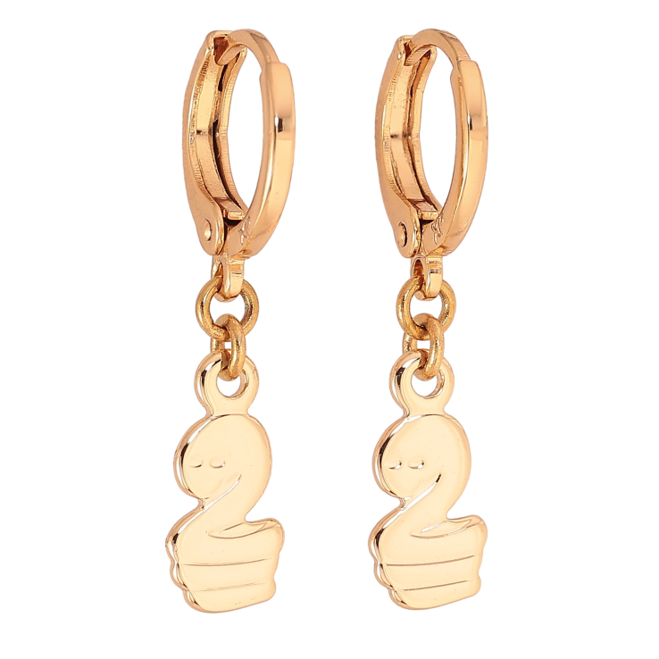 Серьги Xuping M&L цвет 18K подвески на колечках "Змеи" фото №15 Серьги Xuping M&L цвет 18K подвески на колечках "Змеи" фото №15