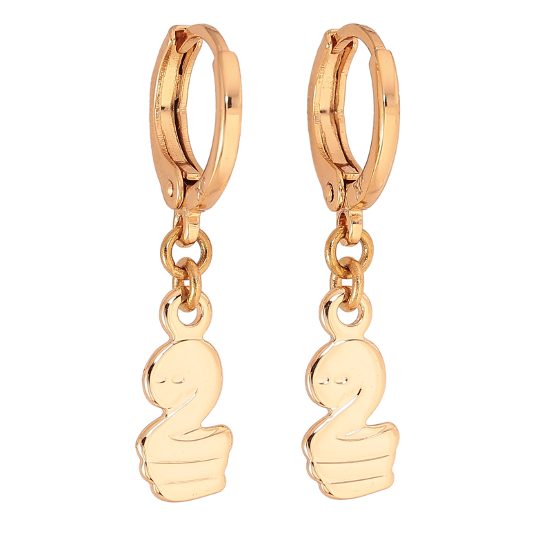 Серьги Xuping M&L цвет 18K подвески на колечках "Змеи" фото №19