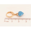 Сережки Xuping M&L колір 18K підвіски на колечках "Сердечки з блакитною емаллю" фото №2 Сережки Xuping M&L колір 18K підвіски на колечках "Сердечки з блакитною емаллю" фото №2