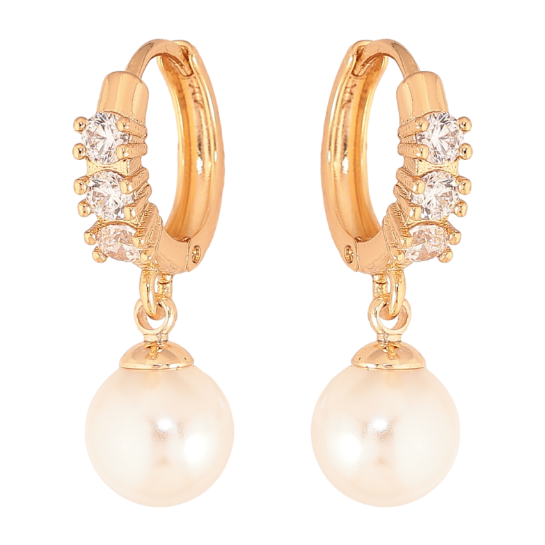 Сережки Xuping M&L колір 18К підвіски на колечках "Перлинні підвіски" фото №1