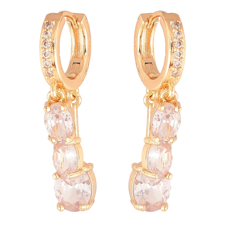 Сережки Xuping M&L колір 18K підвіски на колечках "Підвіски з кристалами" фото №7 Сережки Xuping M&L колір 18K підвіски на колечках "Підвіски з кристалами" фото №7