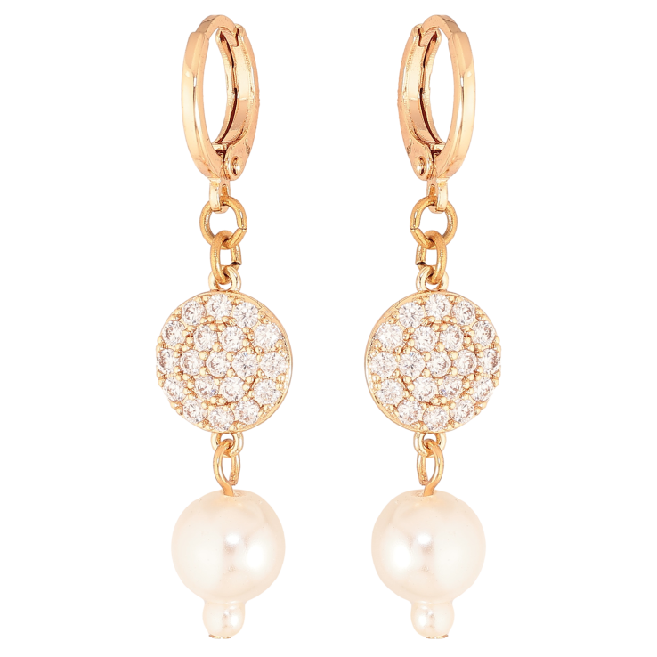 Сережки Xuping M&L колір 18К підвіски на колечках "Перлинні підвіски" фото №21