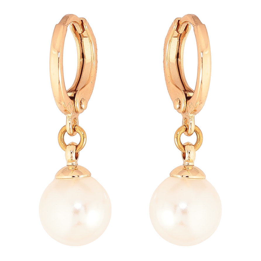 Серьги Xuping M&L цвет 18К подвески на колечках "Жемчужные подвески" ø 8мм фото №1 Серьги Xuping M&L цвет 18К подвески на колечках "Жемчужные подвески" ø 8мм фото №1