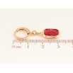 Сережки Xuping M&L колір 18K підвіски на колечках "Червоний кристал" фото №2 Сережки Xuping M&L колір 18K підвіски на колечках "Червоний кристал" фото №2