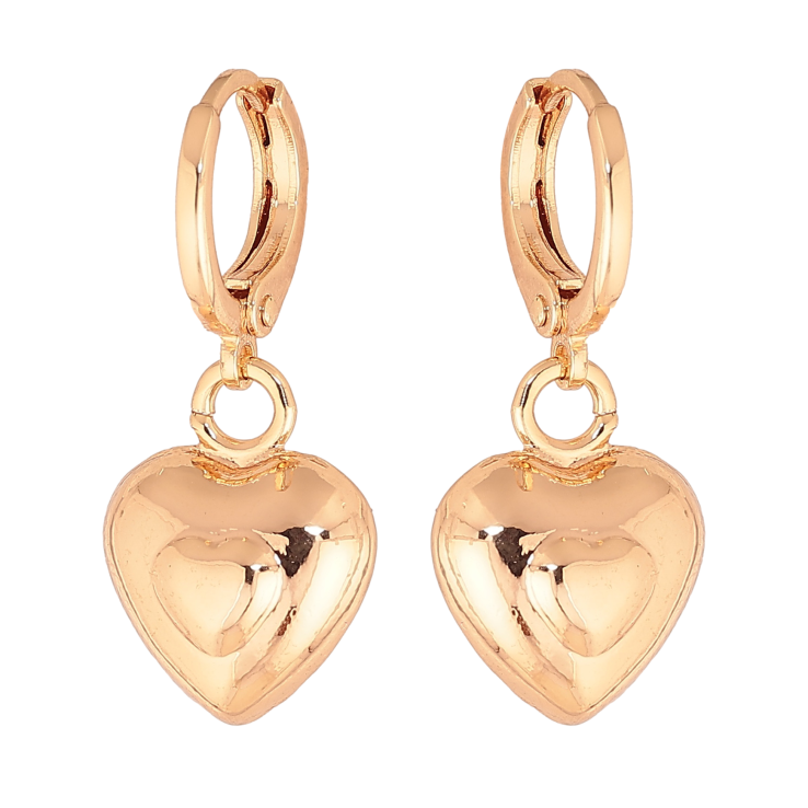 Сережки Xuping M&L колір 18K підвіски на колечках "Сердечка" фото №22