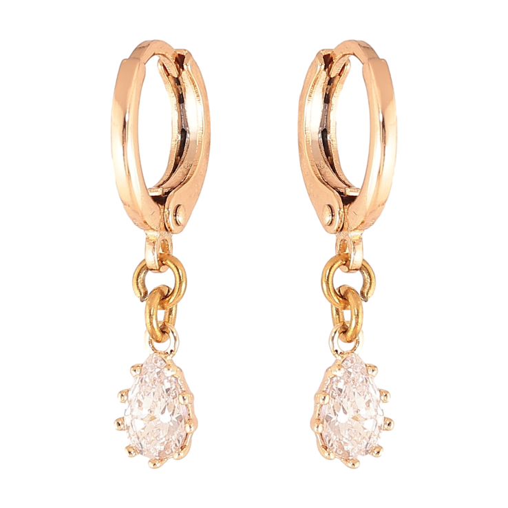 Сережки Xuping M&L колір 18K підвіски на колечках "Кристальні крапельки" фото №14 Сережки Xuping M&L колір 18K підвіски на колечках "Кристальні крапельки" фото №14