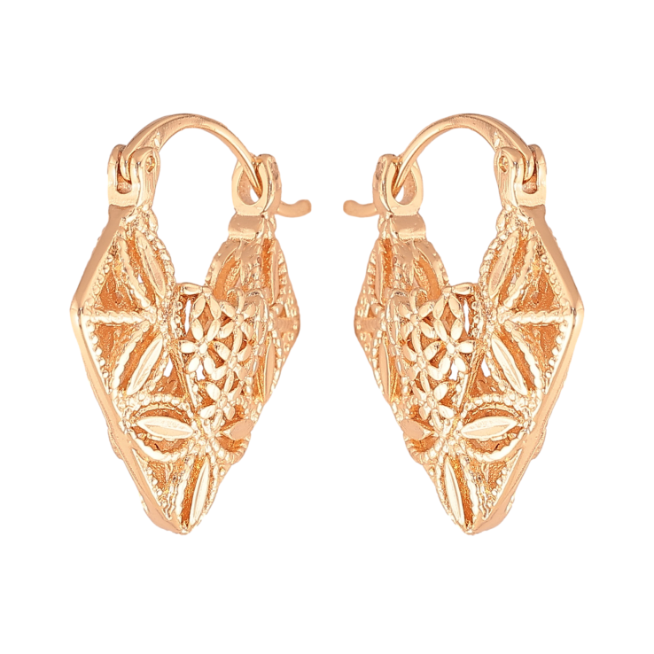 Серьги Xuping M&L цвет 18K замок-булавка "Декоративный узор" фото №5 Серьги Xuping M&L цвет 18K замок-булавка "Декоративный узор" фото №5