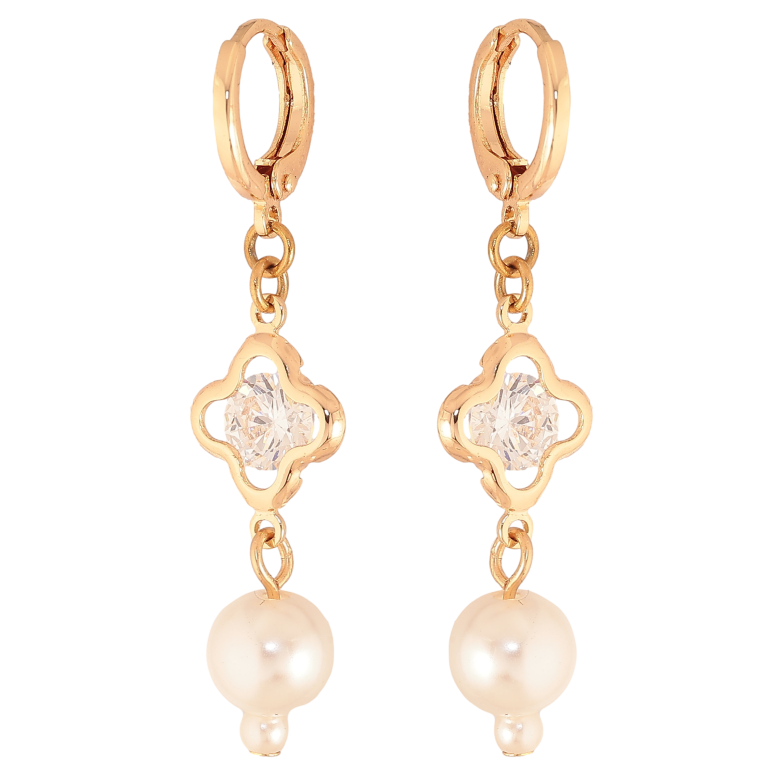 Серьги Xuping M&L цвет 18К подвески на колечках "Жемчужные подвески" фото №1