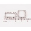 Серьги Xuping TTM Stainless Steel цвет Родий колечки "Декоративный узор" фото №2 Серьги Xuping TTM Stainless Steel цвет Родий колечки "Декоративный узор" фото №2