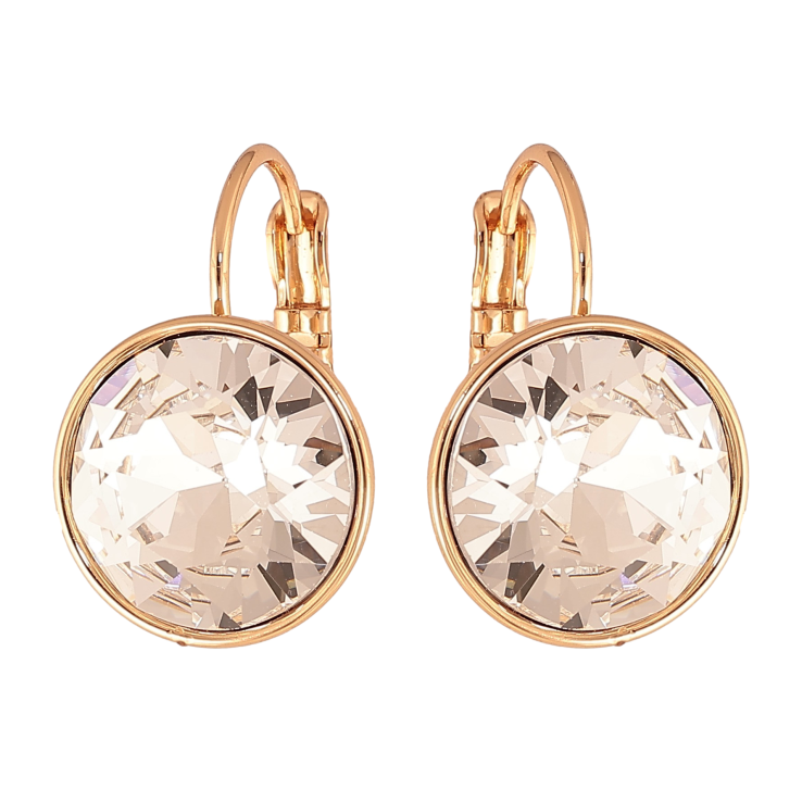 Сережки Xuping колір 18К із кристалами Swarovski французький замок "Кристали  Clear" ø 15мм фото №23