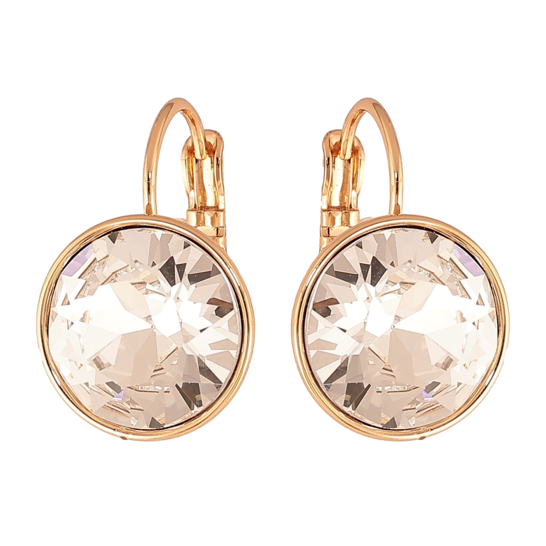 Сережки Xuping колір 18К із кристалами Swarovski французький замок "Кристали Clear" ø 15мм фото №2 Сережки Xuping колір 18К із кристалами Swarovski французький замок "Кристали Clear" ø 15мм фото №2