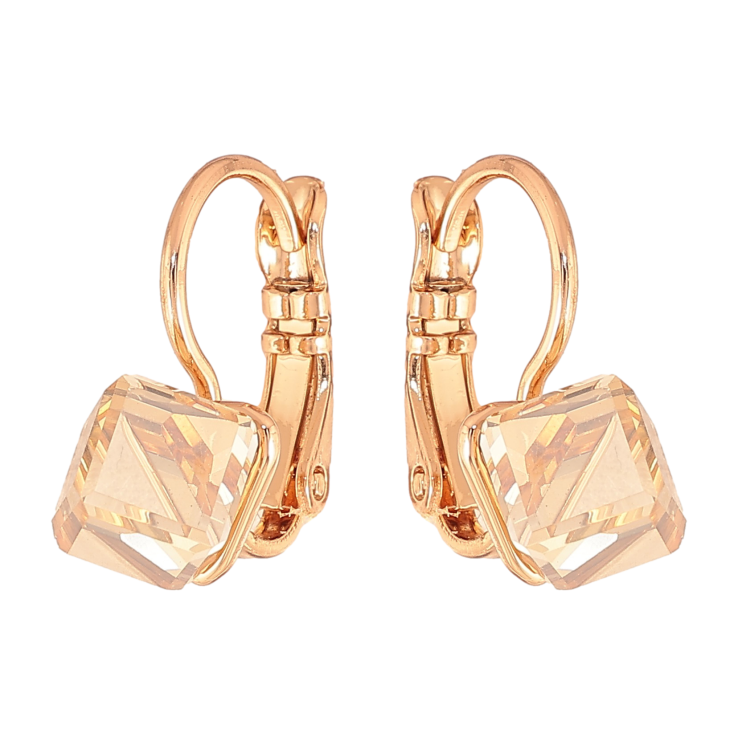 Серьги Xuping цвет 18K с кристаллами Swarovski французский замок "Кристальные кубики Golden Shadow" 6х6мм фото №21 Серьги Xuping цвет 18K с кристаллами Swarovski французский замок "Кристальные кубики Golden Shadow" 6х6мм фото №21