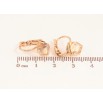 Серьги Xuping цвет 18K с кристаллами Swarovski французский замок "Кристальные кубики Golden Shadow" 6х6мм фото №2