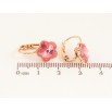 Серьги Xuping цвет 18K с кристаллами Swarovski французский замок "Кристальные цветочки Rose" фото №2