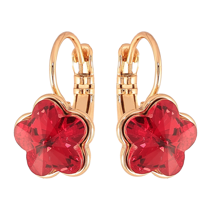 Серьги Xuping цвет 18K с кристаллами Swarovski французский замок "Кристальные цветочки Siam" фото №25 Серьги Xuping цвет 18K с кристаллами Swarovski французский замок "Кристальные цветочки Siam" фото №25