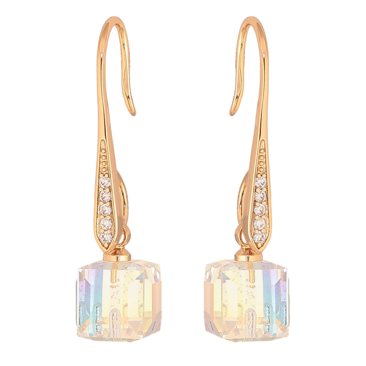 Серьги Xuping цвет 18K с кристаллами Swarovski французский замок "Кристаллы Shimmer" фото №11