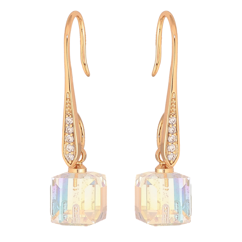 Серьги Xuping цвет 18K с кристаллами Swarovski французский замок "Кристаллы Shimmer" фото №1