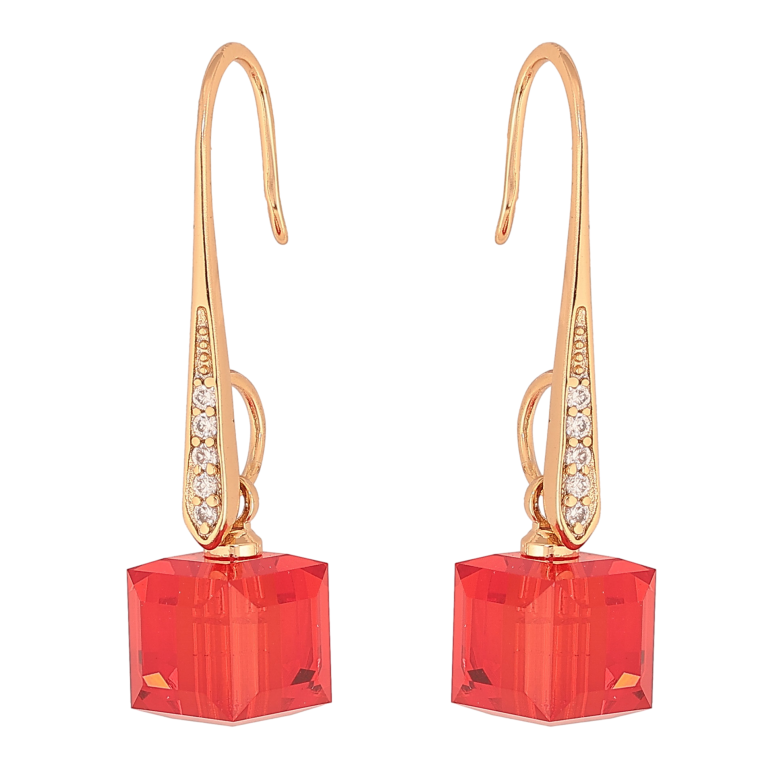 Серьги Xuping цвет 18K с кристаллами Swarovski французский замок "Кристаллы Siam" фото №1