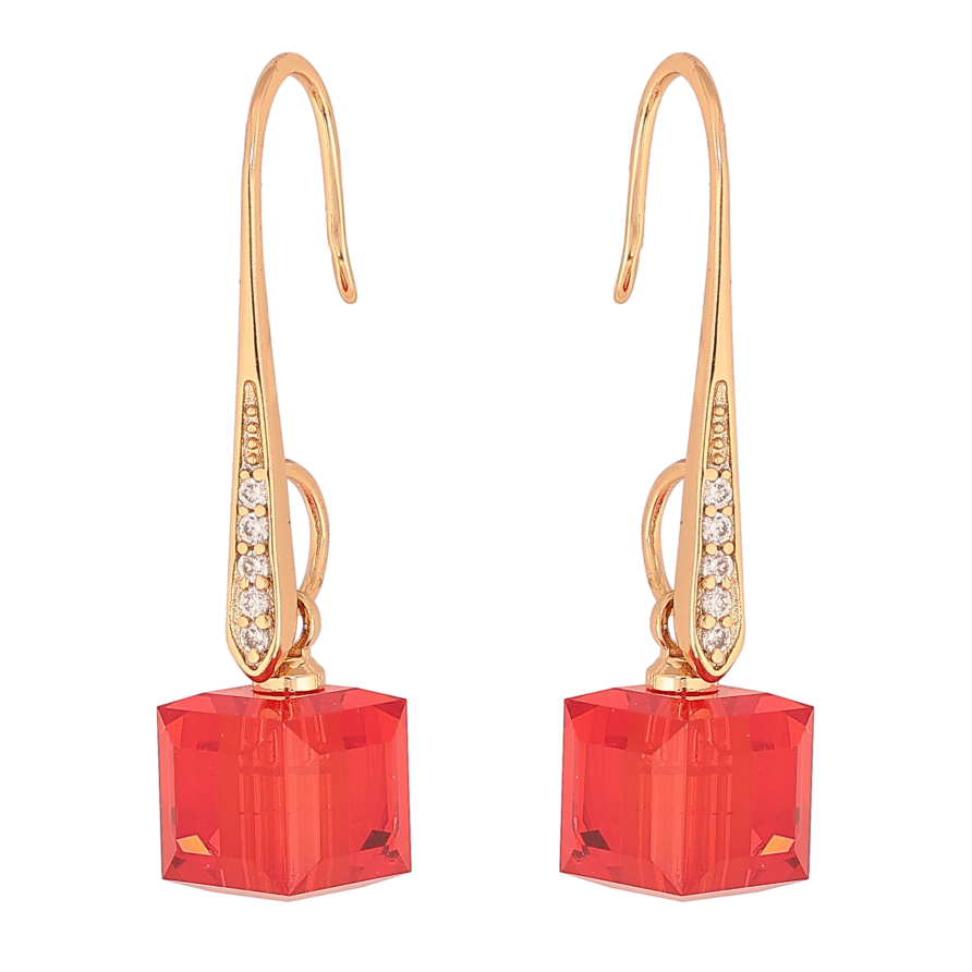 Серьги Xuping цвет 18K с кристаллами Swarovski французский замок "Кристаллы Siam" фото №1