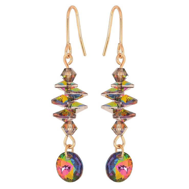 Серьги Xuping цвет 18K с кристаллами Swarovski французский замок "Подвески Vitrail Medium" фото №15