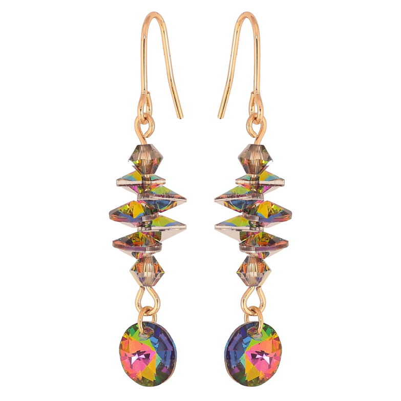 Сережки Xuping колір 18K з кристалами Swarovski французький замок "Підвіски Vitrail Medium" фото №2