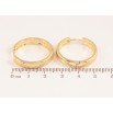 Серьги Xuping цвет Позолота 14K колечки "Классика с напылением, шир. 5мм" ø 2.5см фото №2