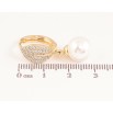 Сережки Xuping колір Позолота 14K підвіски на колечках "Перлинні підвіски з листочками" фото №2 Сережки Xuping колір Позолота 14K підвіски на колечках "Перлинні підвіски з листочками" фото №2