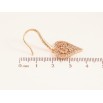 Сережки Xuping колір Позолота 18K  французький замок "Сердечки з інкрустацією кристалами" фото №2