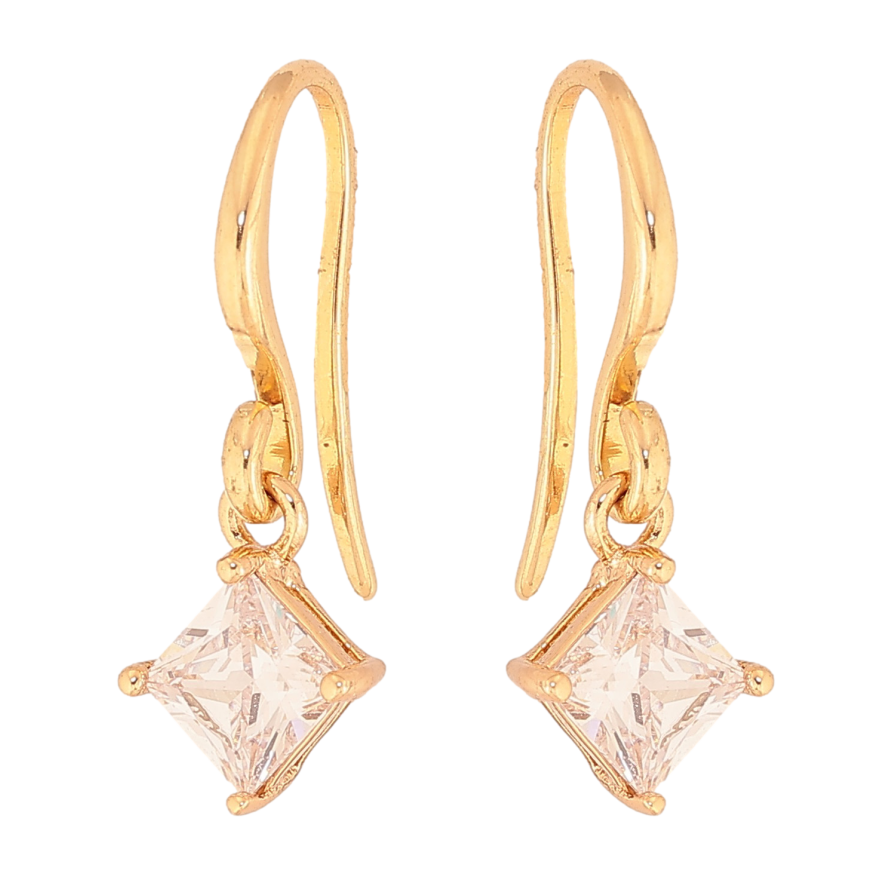 Сережки Xuping колір Позолота 18K французький замок "Кристали" 5х5мм фото №1 Сережки Xuping колір Позолота 18K французький замок "Кристали" 5х5мм фото №1