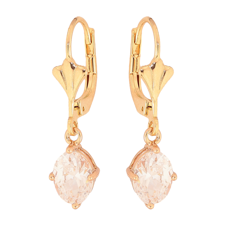 Сережки Xuping колір Позолота 18K французький замок "Кристали" фото №16