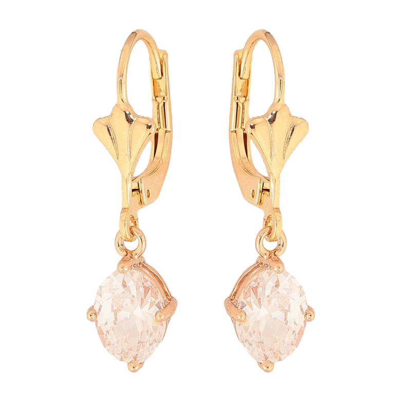 Сережки Xuping колір Позолота 18K французький замок "Кристали" фото №1 Сережки Xuping колір Позолота 18K французький замок "Кристали" фото №1