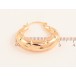 Серьги Xuping цвет Позолота 18K замок-булавка "Объемные кольца с узором" ø 3см фото №2