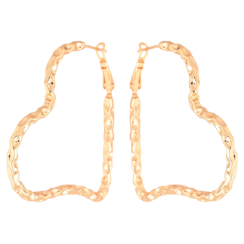 Сережки Xuping колір Позолота 18K італійський замок "Сердечка" фото №1