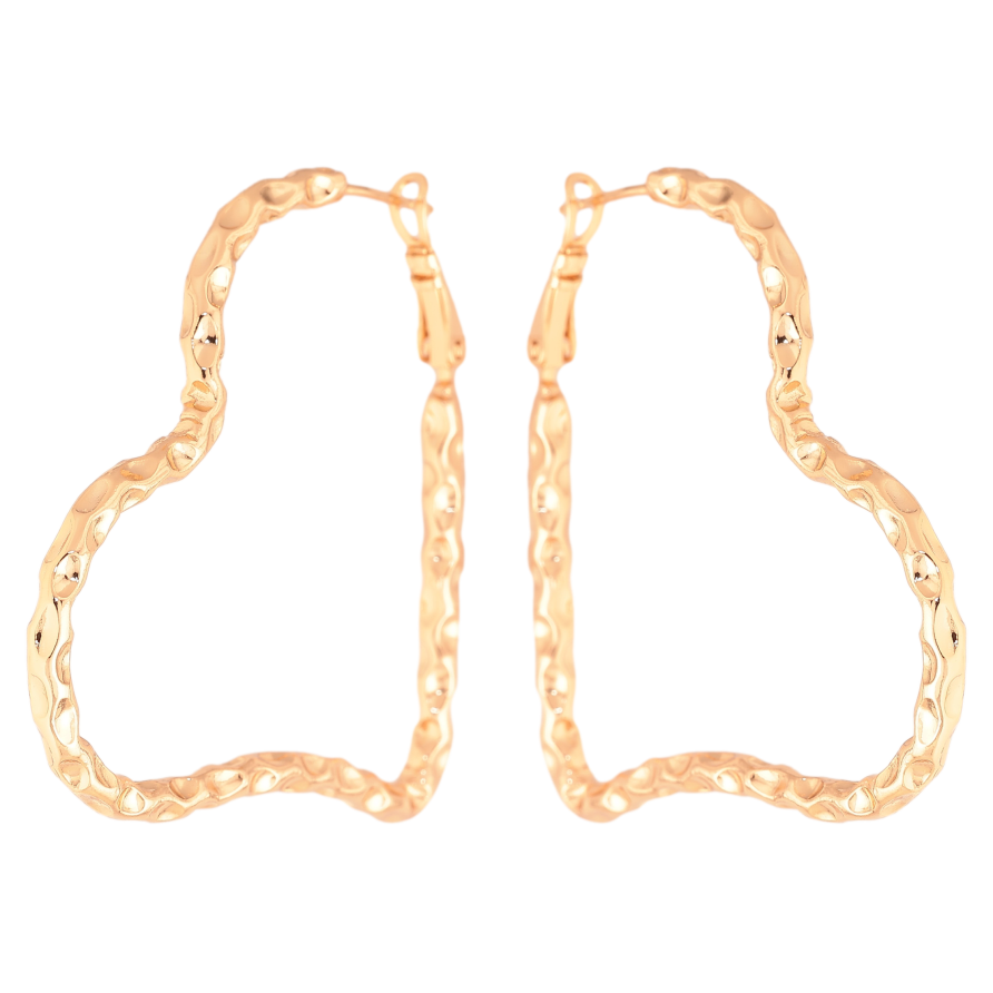 Сережки Xuping колір Позолота 18K італійський замок "Сердечка" фото №1