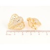 Сережки Xuping колір Позолота 18K кліпси на закрутках "Візерунок з кристалами" фото №2