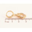 Сережки Xuping колір Позолота 18K підвіски на колечках "Квітковий візерунок" фото №2
