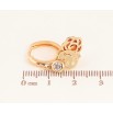 Серьги Xuping цвет Позолота 18K подвески на колечках "Смайлики и цветочки с красными кристаллами" фото №2