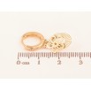 Серьги Xuping цвет Позолота 18K подвески на колечках "Цветочки" фото №2