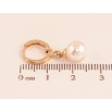 Сережки Xuping колір Позолота 18K підвіски на колечках "Перлини" ø 8мм фото №2