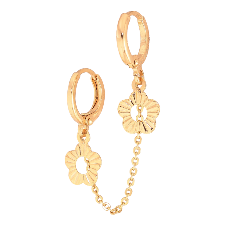 Сережки Xuping колір Позолота 18K моно-сережка "На одне вухо з двома проколами" фото №25 Сережки Xuping колір Позолота 18K моно-сережка "На одне вухо з двома проколами" фото №25