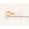 Серьги Xuping цвет Позолота 18K подвески на колечках "Капельки из белой керамики" фото №2 Серьги Xuping цвет Позолота 18K подвески на колечках "Капельки из белой керамики" фото №2