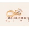 Серьги Xuping цвет Позолота 18K подвески на колечках "Декоративный узор с кристаллами" фото №2 Серьги Xuping цвет Позолота 18K подвески на колечках "Декоративный узор с кристаллами" фото №2