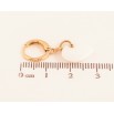 Серьги Xuping цвет Позолота 18K подвески на колечках "Белые керамические сердечки" фото №2