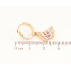 Сережки Xuping колір Позолота 18K підвіски на колечках "Метелики з кольоровою емаллю та кристалами" фото №2