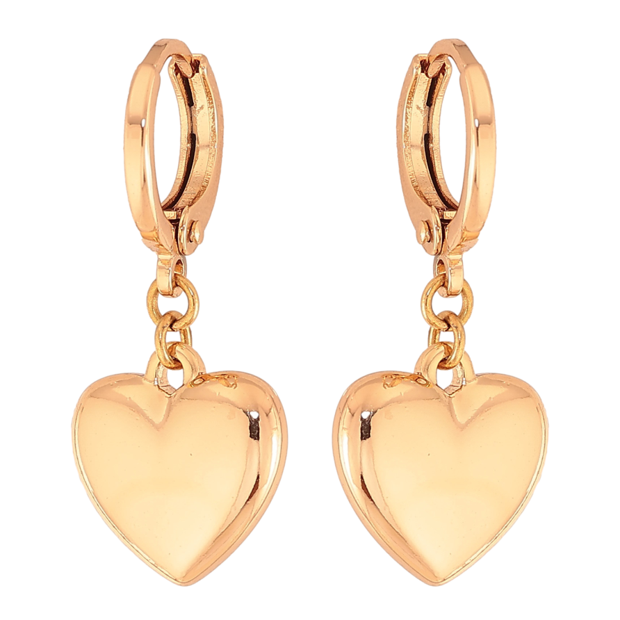 Сережки Xuping колір Позолота 18K підвіски на колечках "Сердечка" фото №1 Сережки Xuping колір Позолота 18K підвіски на колечках "Сердечка" фото №1