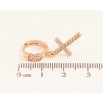 Сережки Xuping колір Позолота 18K підвіски на колечках "Хрестики" фото №2