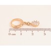 Сережки Xuping колір Позолота 18K підвіски на колечках "Кристальні крапельки" фото №2