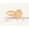 Серьги Xuping цвет Позолота 18K подвески на колечках "Монеты с кристаллами" фото №2 Серьги Xuping цвет Позолота 18K подвески на колечках "Монеты с кристаллами" фото №2